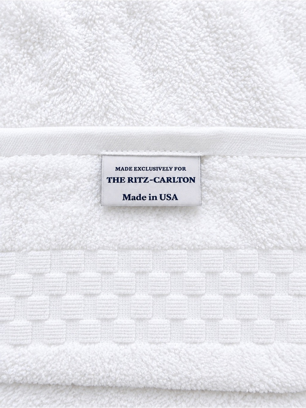Bath Sheets White Cotton | The Ritz-Carlton | Set of 2 - Picture 4 of 9